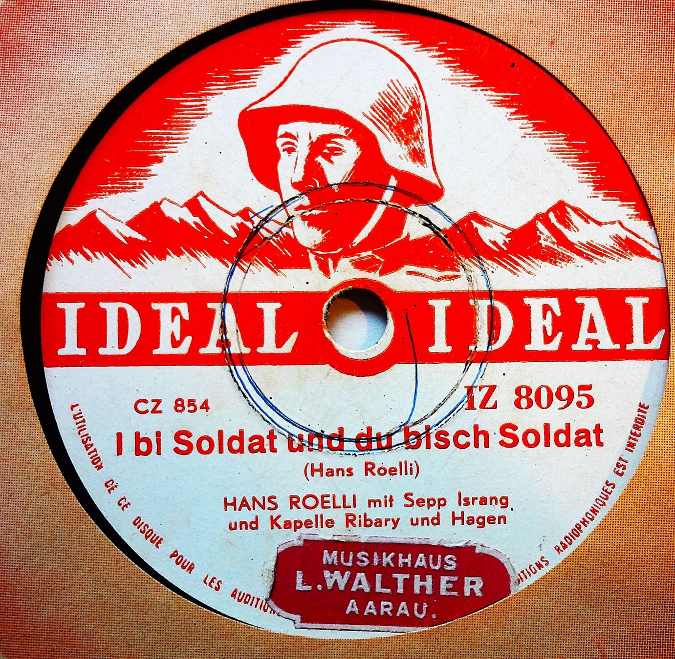 Dischi in vinile: Schöne Erinnerungs Schellackplatte aus dem 2. Weltkrieg – Usato da Hemishofen venduto da Phonomandy 1