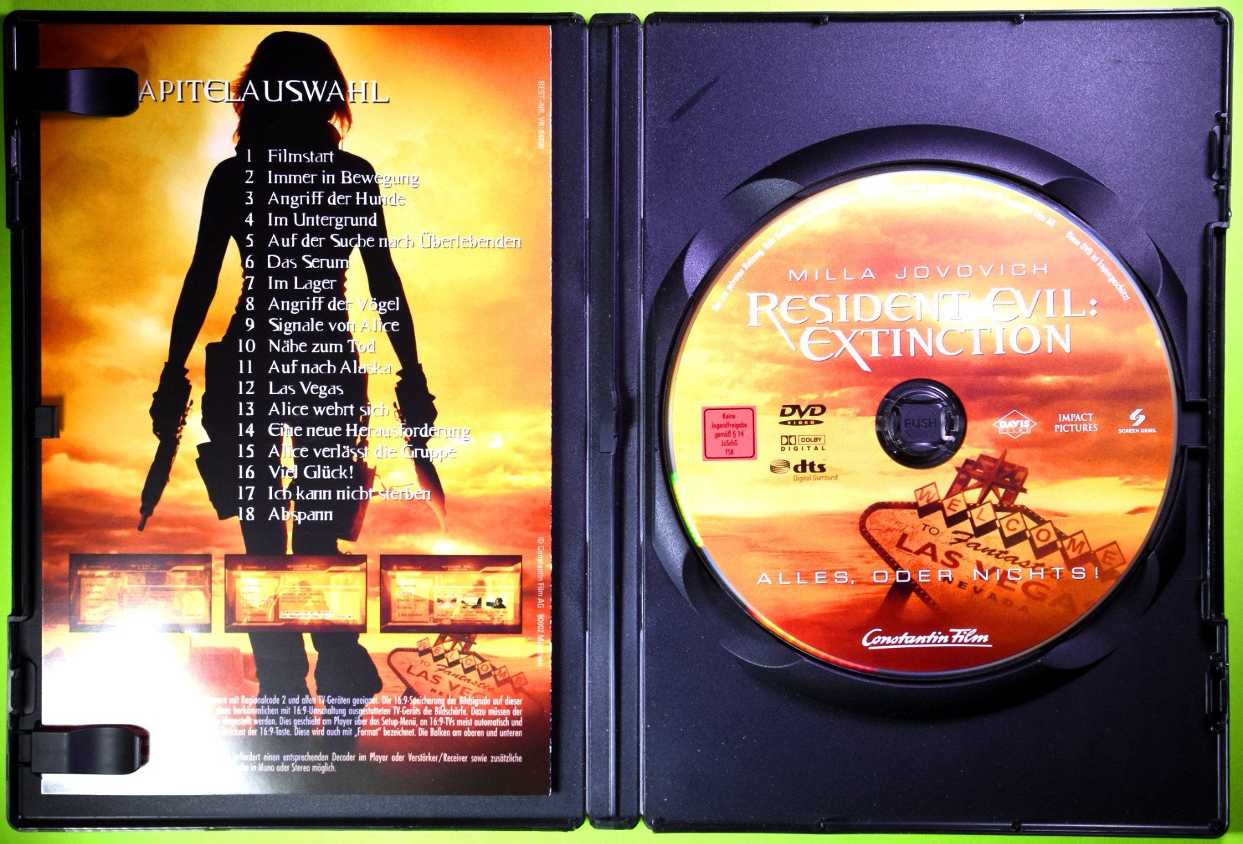Tutti i DVDs: RESIDENT EVIL  /  EXTINCTION  /  MILLA JOVOVICH  /  HORROR ! – Nuovo (secondo la descrizione) da Luzern venduto da piro12 3