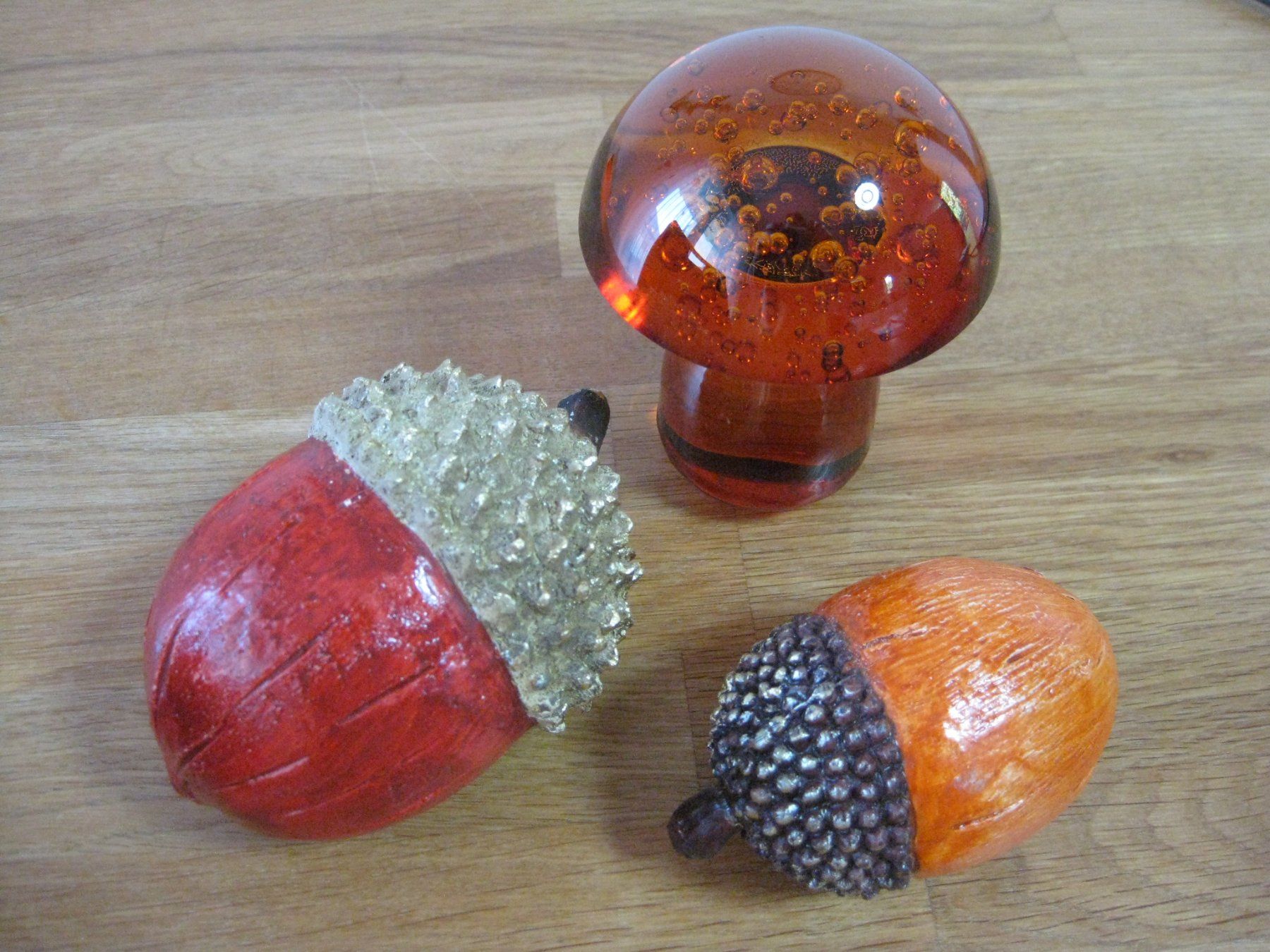 Tutte le decorazioni: Schöner Glas Pilz mit 2 Eicheln – Nuovo (secondo la descrizione) da Romanshorn venduto da Wazoohandlung 2