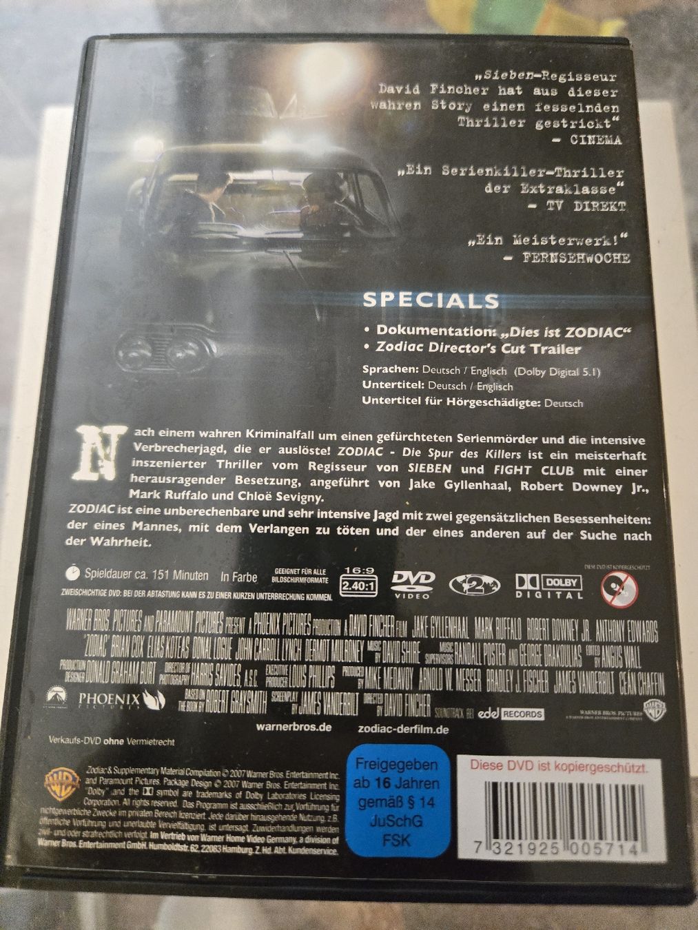 Tutti i DVDs: Zodiac DVD – Usato da Bussigny venduto da Kfdlt 1