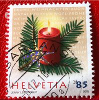 Nr.1373  Kerze 2010 mit Stempel