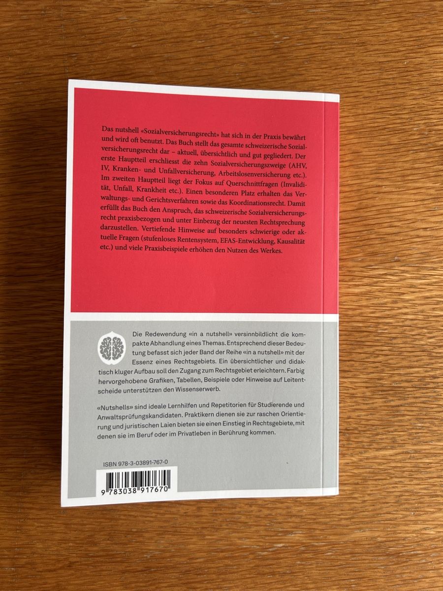 Bücher: Sozialversicherungsrecht in a Nutshell – Gebraucht aus Winterthur von ame_k6hm 1