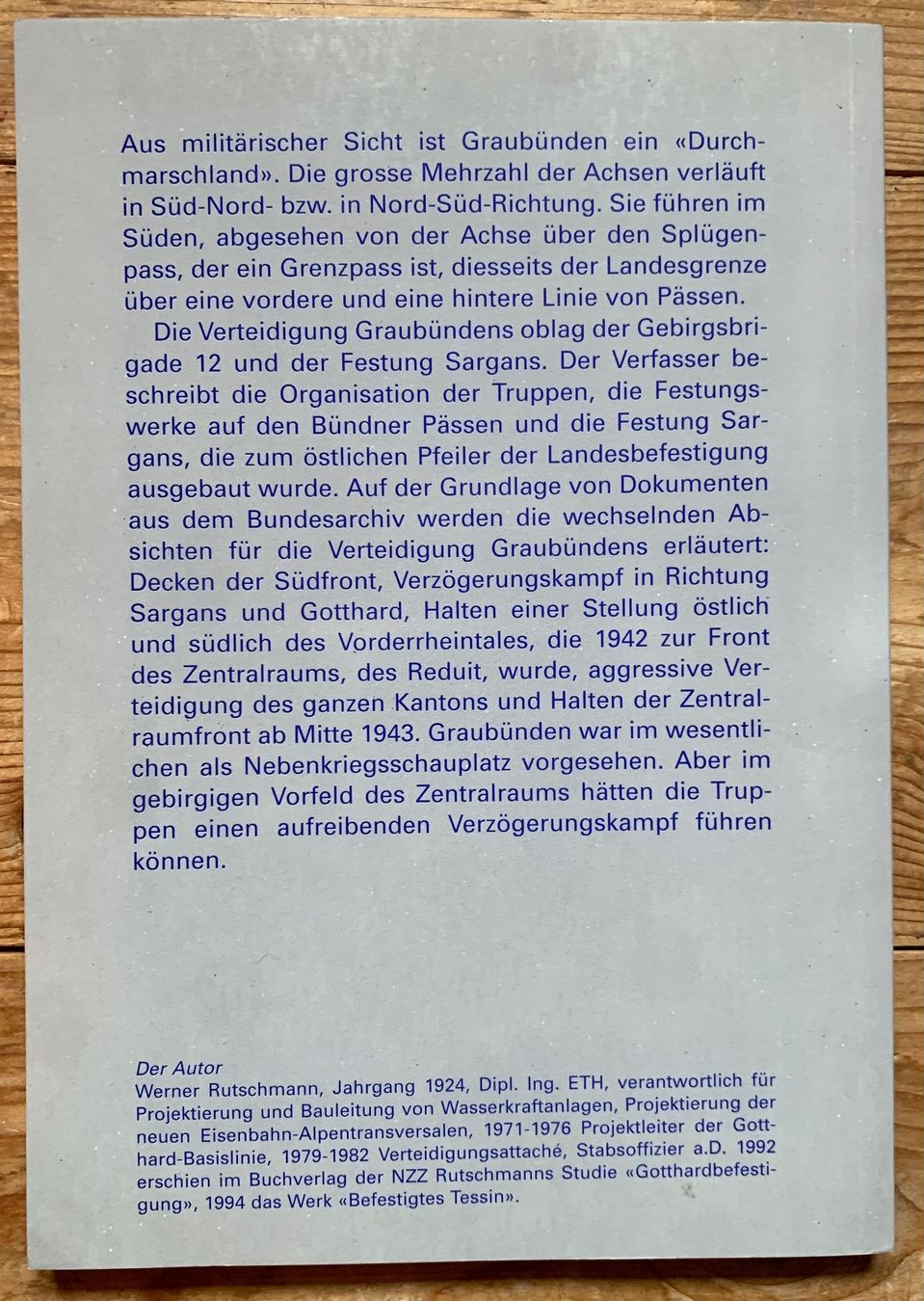 Bücher: Buch Die Verteidigung Graubündens im Kriegsfall – Gebraucht aus Goldingen von Bergler012 1