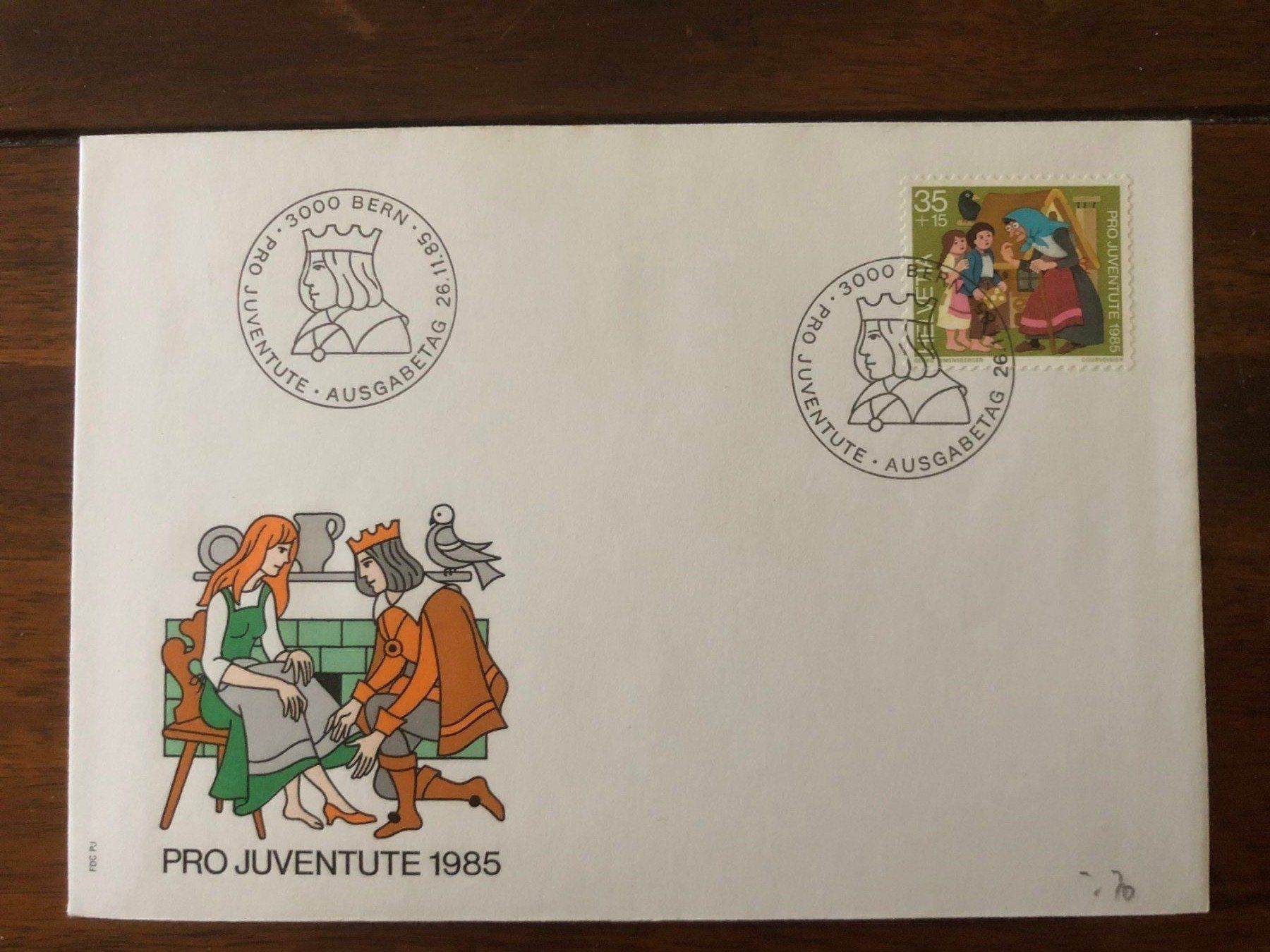 Tutti i francobolli: FDC Pro Juventute 0.35, 26.11.85 Bern – Nuovo (secondo la descrizione) da Landquart venduto da interesse63