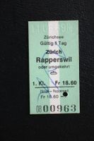 Zürichsee Schifffahrt Billett 1989 gebraucht