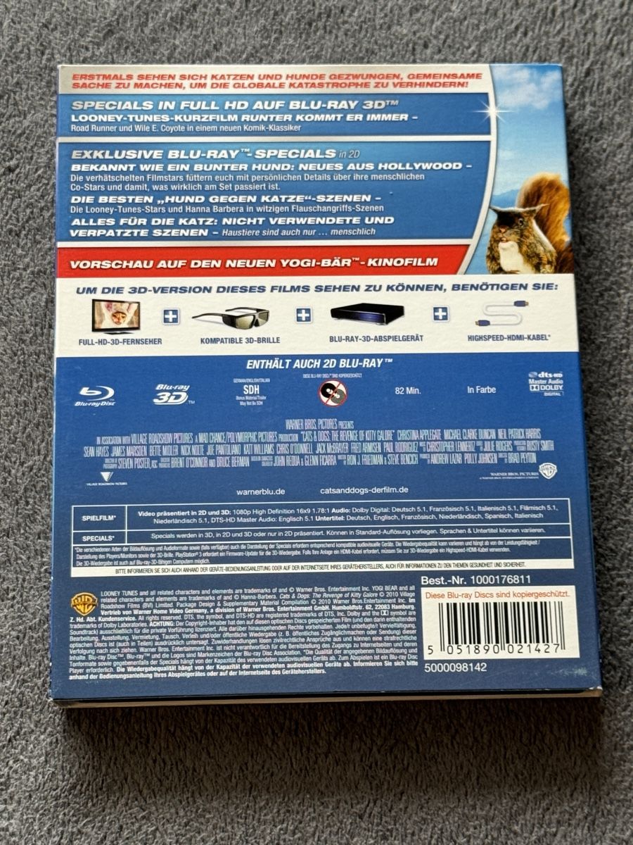 Tutti i DVDs: 3D Blu-ray Cats & Dogs – Usato da Regensdorf venduto da scheissspiel 1