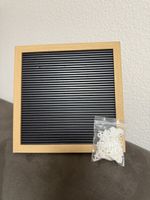 Letterboard Holzoptik schwarz mit Buchstaben, 25x25 cm