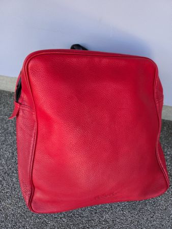 Vintage de Sede Sport echt Leder Rucksack Backpack rot 80er?