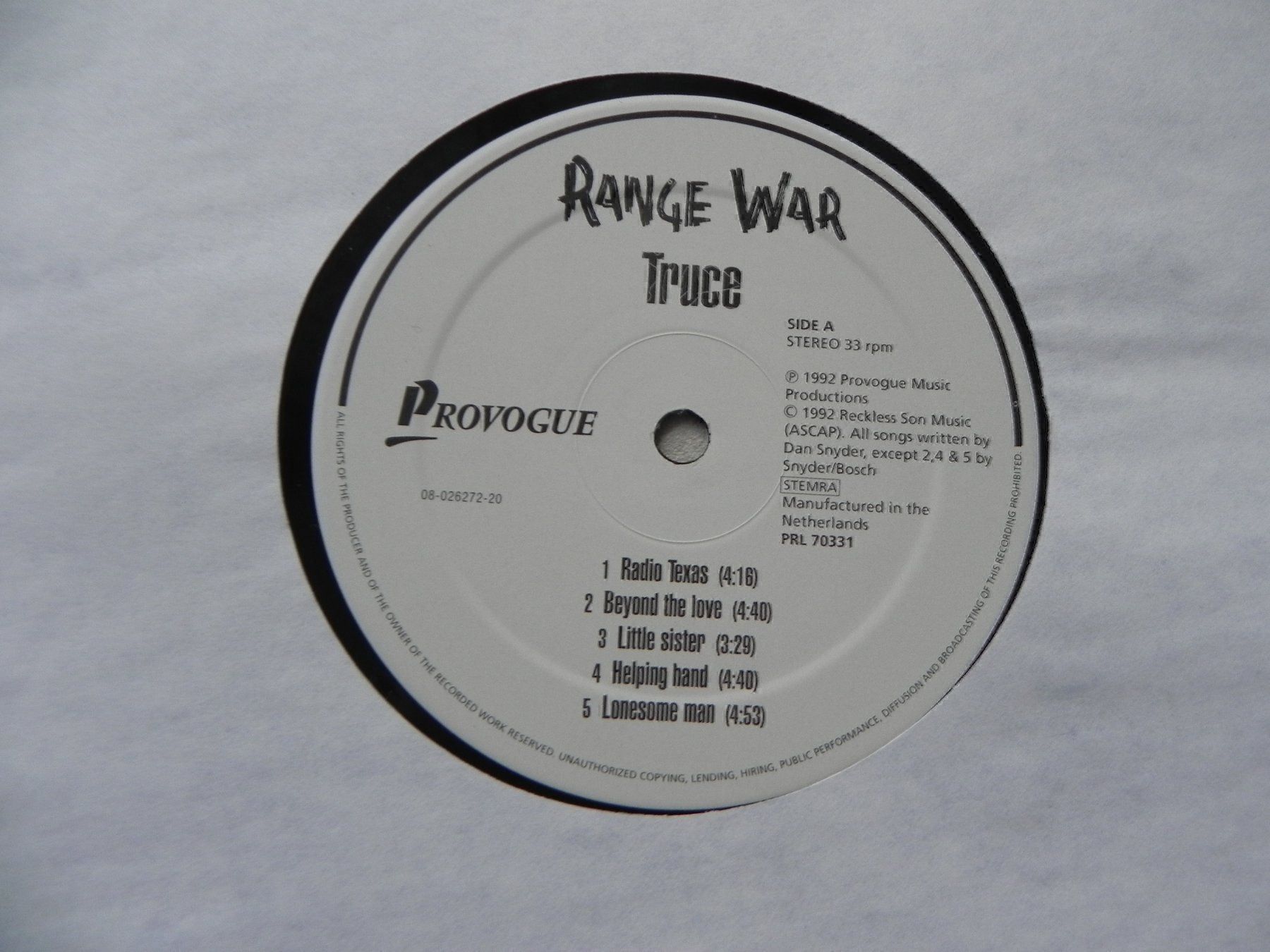 Schallplatten: LP USA Hardrock Band Range War 1992 – Gebraucht aus Siebnen von krimsie 4