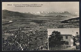 Walzenhausen, Gasthaus Meldegg mit Blick