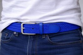 Hochwertiger Flechtgürtel Blau – Elastisch & Elegant