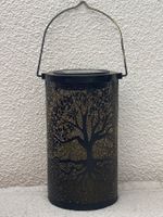 Solarlaterne Lebensbaum Motiv Metall 18x10cm