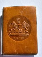 Zigarettenetui aus Leder, Bremen, Metall 1930er