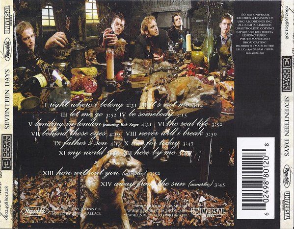CD: CD 3 Doors Down - Seventeen days (2005) – Usato da Möriken AG venduto da mineralia 1