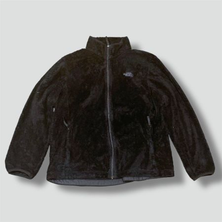 The North Face fluffy black fleece jacket wms XL, fit man M