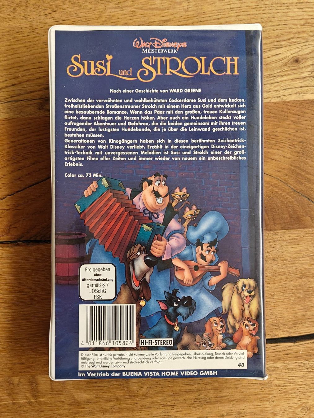 Tutti i VHS: Susi und Strolch - Videokassette VHS – Usato da Birr venduto da DisDas 1