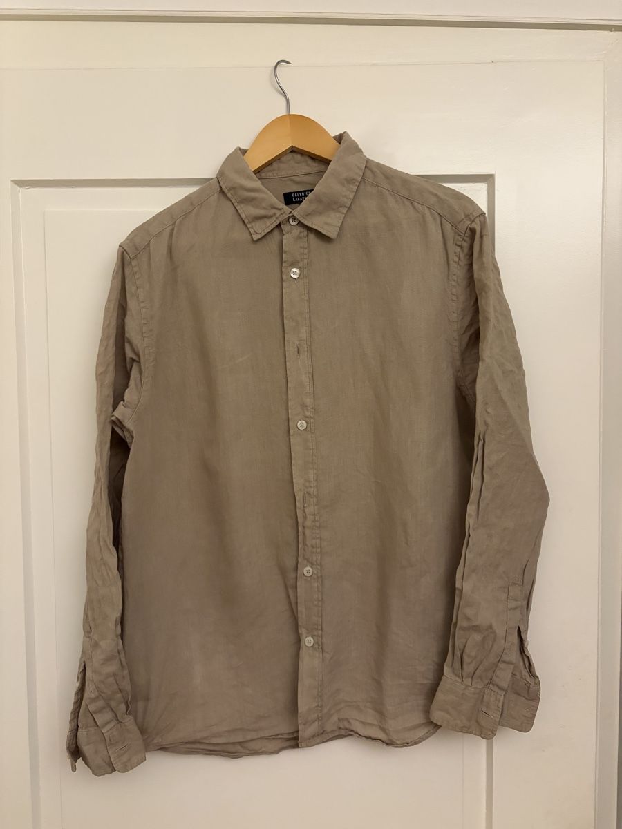 Camicie: Galeries Lafayette Leinenhemd Beige Gr. L 100% Leinen – Usato da Zürich venduto da jak_89nh