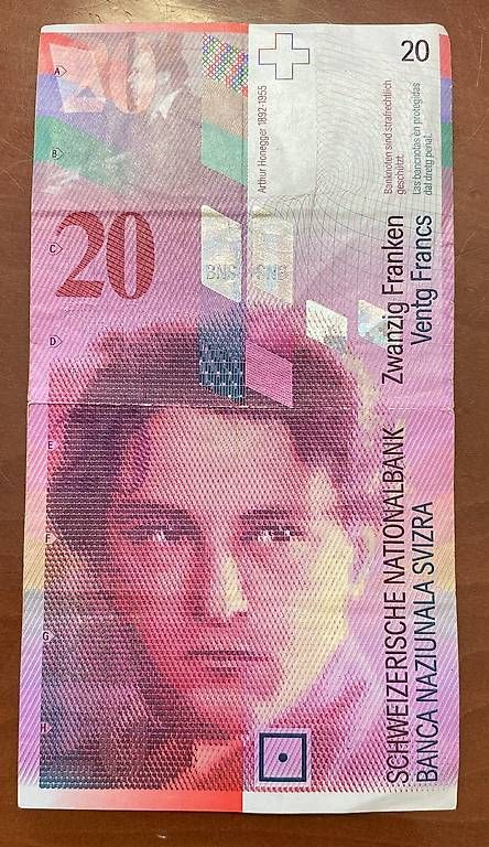 Banconote: Schweizer Banknote 20 Fr. – Usato da Savosa venduto da Misch-M13
