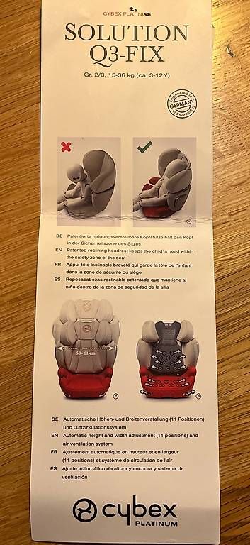 Cybex Sièges auto: Autositz Cybex Solution Q3-Fix Plus – D'occasion à Muri b. Bern par sibube3000 2