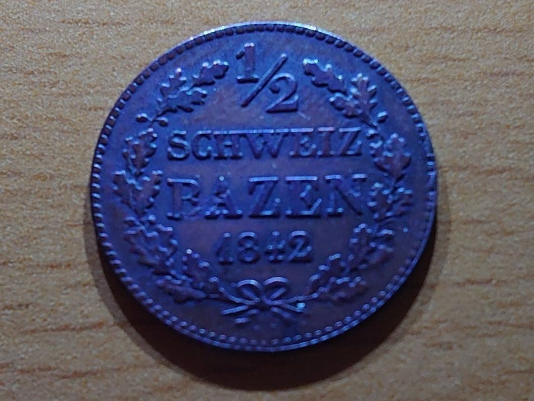 Tutti le monete: Graubünden: 1/2 Batzen 1842 – Usato da Pfungen venduto da Aguti77