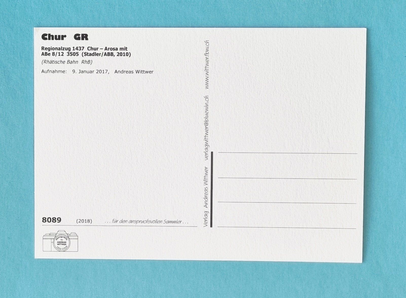 Cartoline postali: Chur - Chur-Arosa Bahn - RhB - 2017 – Usato da Rothrist venduto da RROENK 1