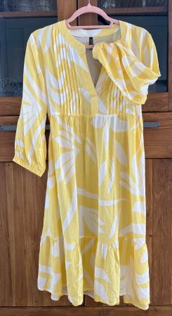Kleid leicht/luftig,zitronengelb,Chicorée,Gr.S
