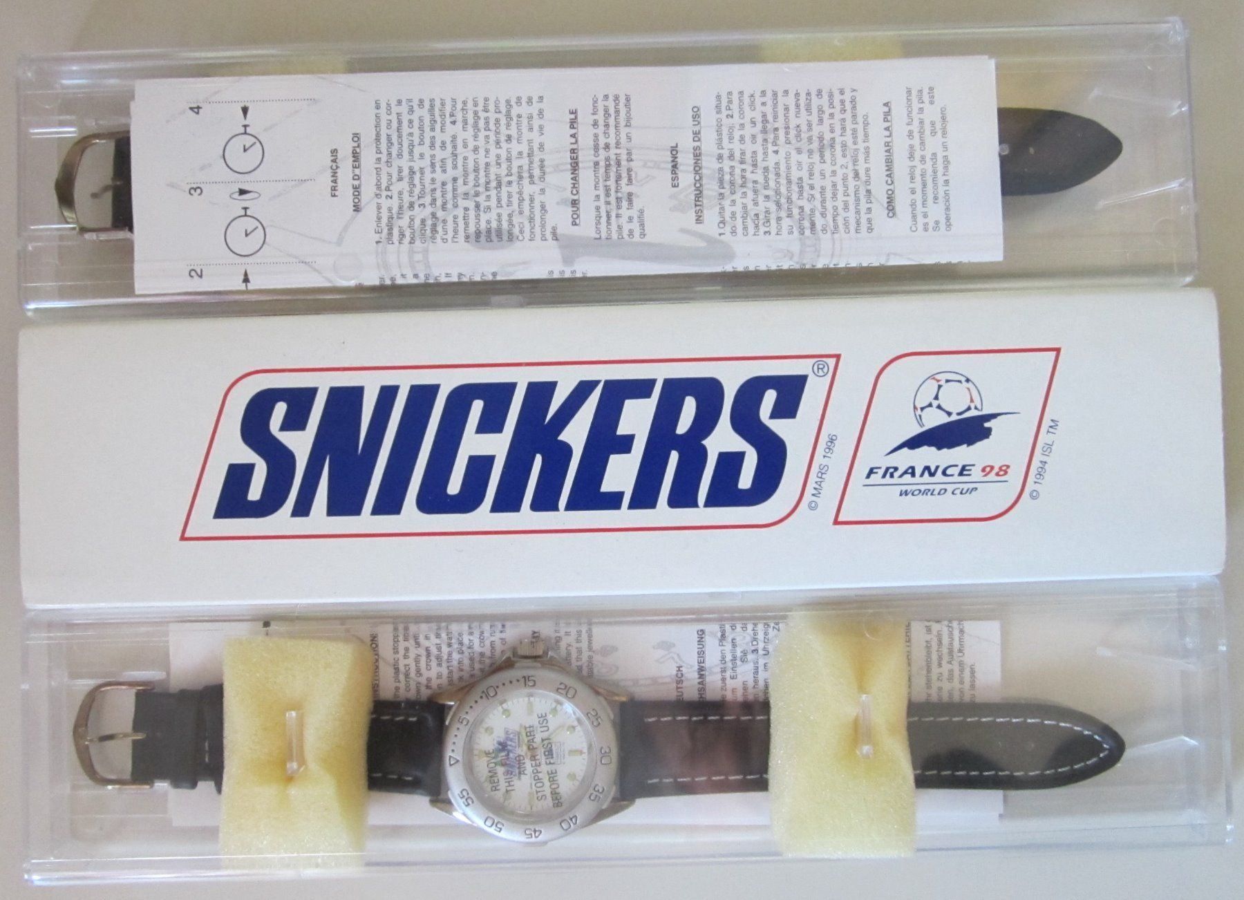 Orologi: WORLD CUP SNICKERS UHR von 98-Frankreich – Nuovo e nell'imballaggio originale da Grüningen venduto da ald_8cjy 1
