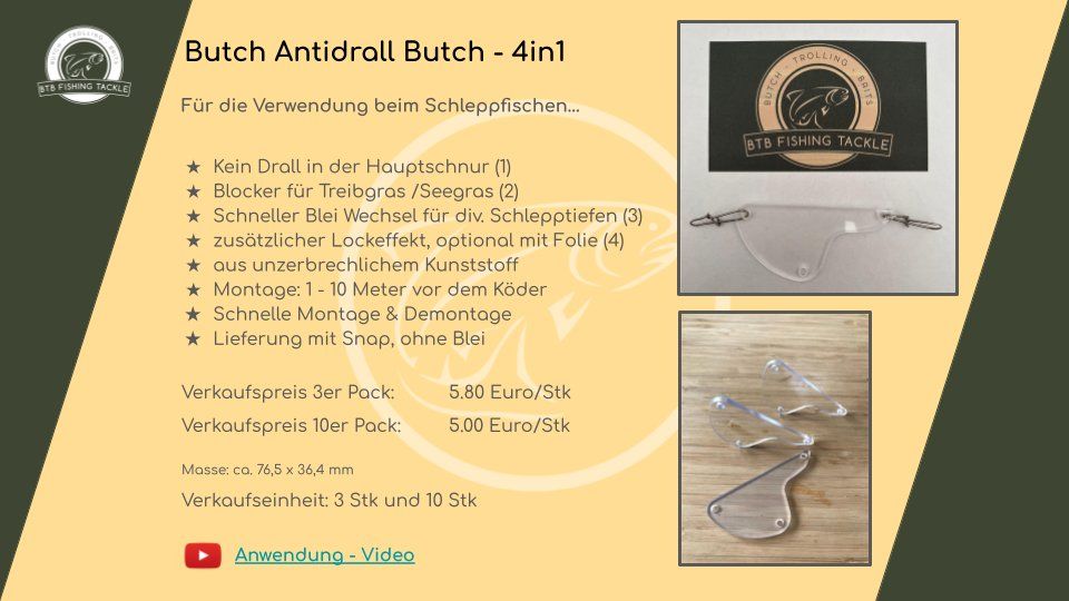 Esche: Butch Antidrall - 4in1 - Blei Halter Schleppfischen – Nuovo e nell'imballaggio originale da Wolhusen venduto da BTB_FishingTackle 3