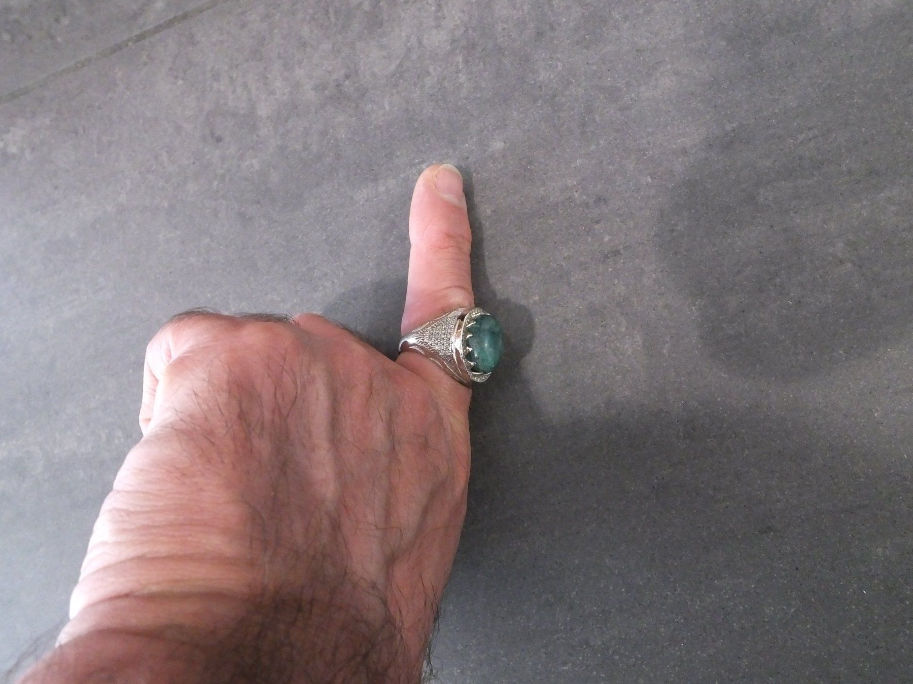 Anelli: Herrenring mit Echtem Emerald Stein – Nuovo (secondo la descrizione) da Unterentfelden venduto da l654321a 6