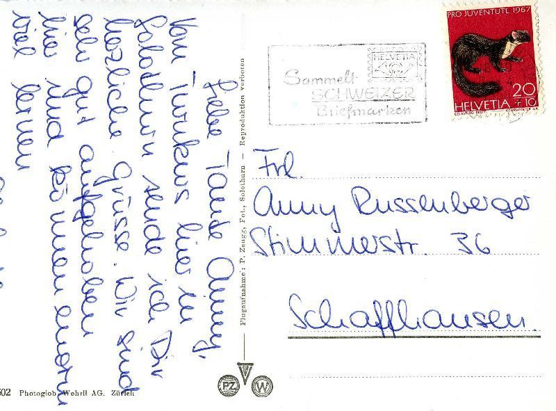 Cartoline postali: Solothurn - Flugansicht + 1968 – Usato da Emmenbrücke venduto da teestube 1