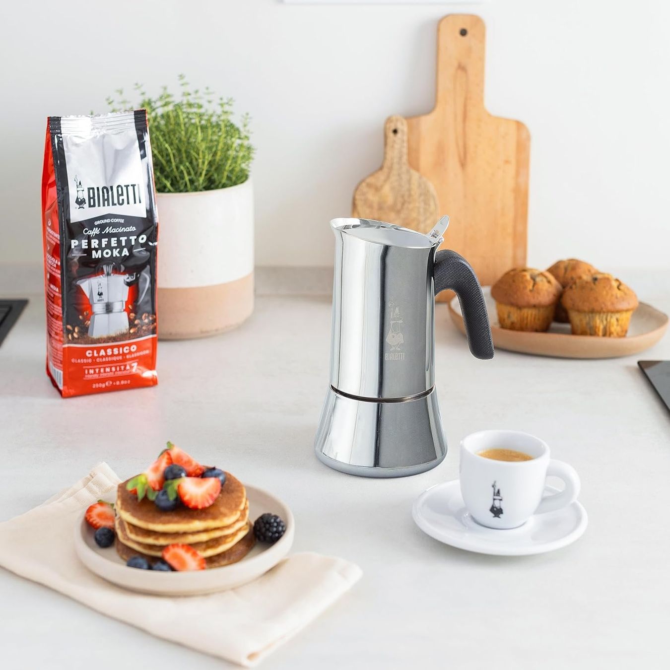 Bialetti Macchine per caffè & Macchine per espresso: Bialetti - New Venus Induction,6 Tassen, Silber – Nuovo e nell'imballaggio originale da Oberentfelden venduto da sch_8bt6 3