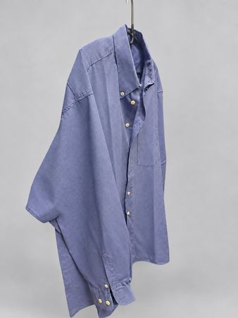 Nettelstroth Hemd ca. XL graublau Langarm Button-down