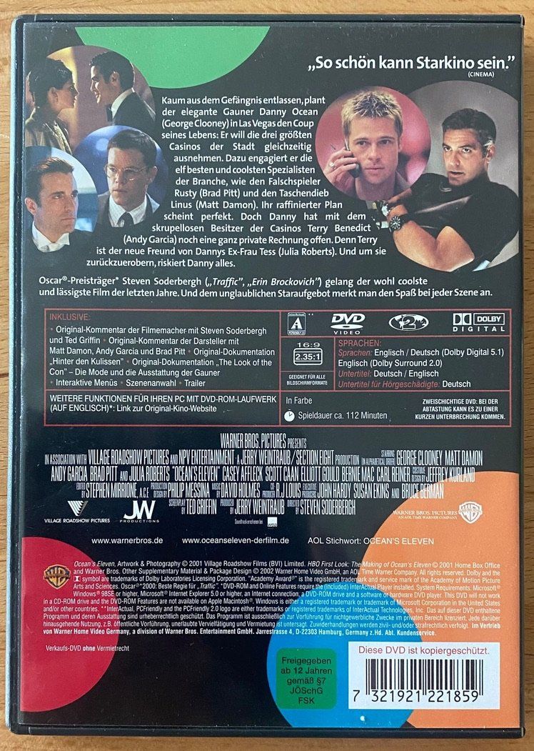 Alle DVDs: DVD - Ocean's Eleven – Gebraucht aus Winterthur von Secondhand-Family 2