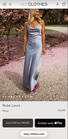 Hellblaues Abendkleid, ungebraucht Grösse S