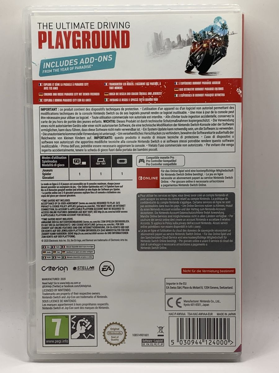 Nintendo Giochi: Burnout Paradise Remastered - Nintendo Switch – Usato da Ostermundigen venduto da RG-Collector 1