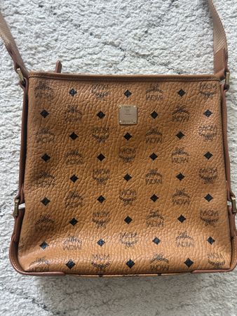 Umhängetasche MCM Visetos, Leder braun 