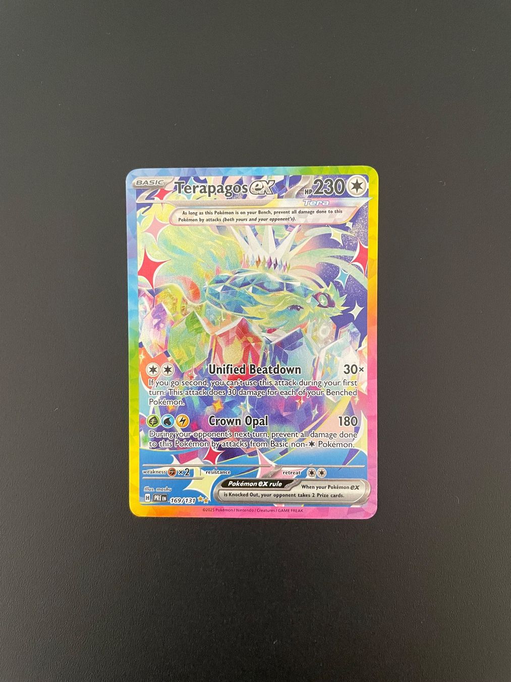 Pokémon Carte collezionabili: Pokémon Prismatic Evolutions Terapagos Ex 169/131 – Usato da Zürich venduto da kev_c5cb