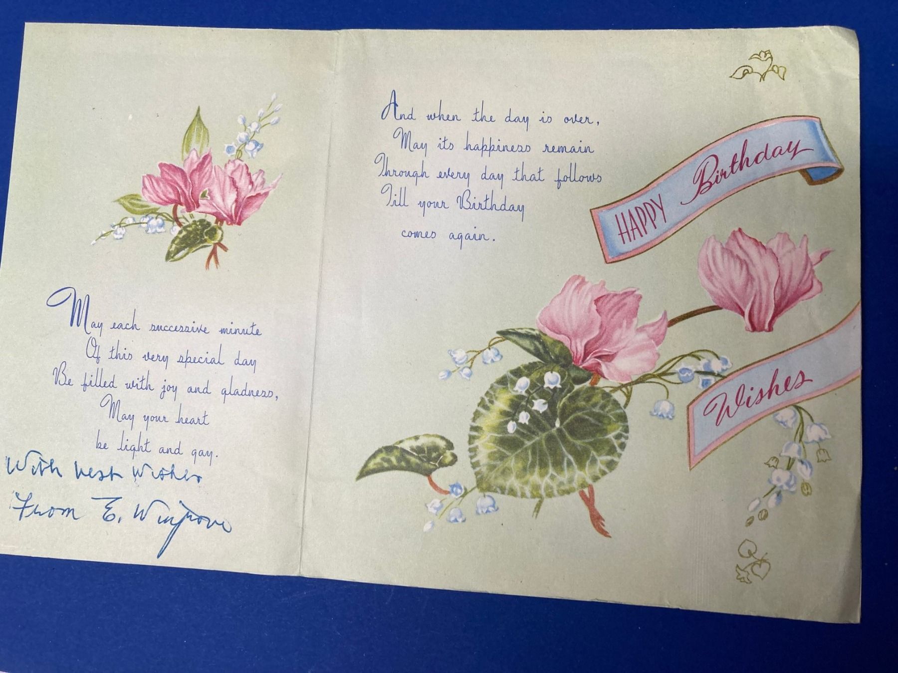 Cartoline: 5 Antike Geburtstagskarten englisch – Usato da Schenkon venduto da Angelikahu 4