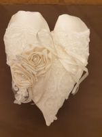 Exklusives Ringkissen Hochzeit Spitze Elfenbein Herz Spitze