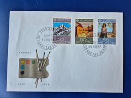 1. Tagesbrief 28.4.1975 EUROPA CEPT gestempelt mit 3 Marken