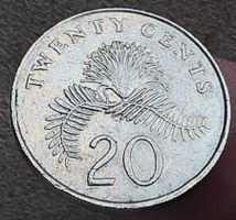 SINGAPUR 20 CENTS 1986