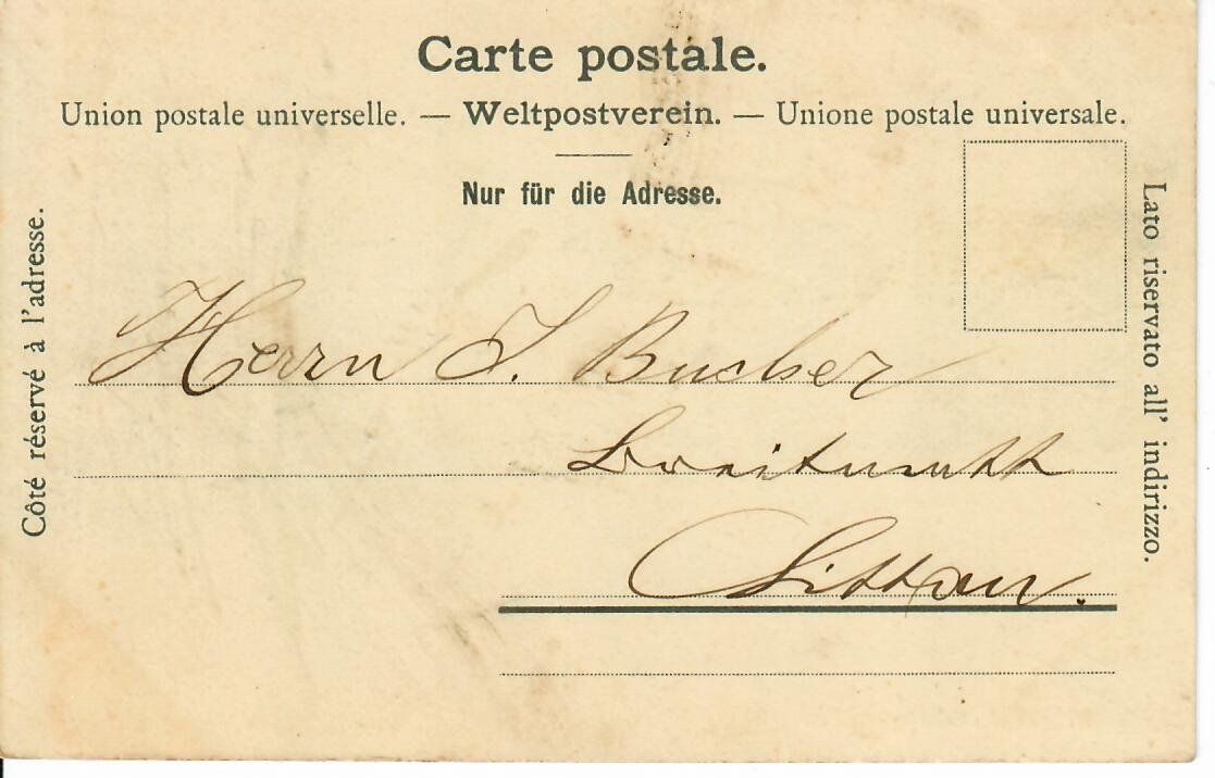 Ansichtskarten: Fribourg 1903 – Gebraucht aus Hochdorf von Ziegel-16 1