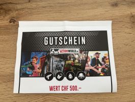 Gutschein Actionworld.ch Wert CHF 500.- neu