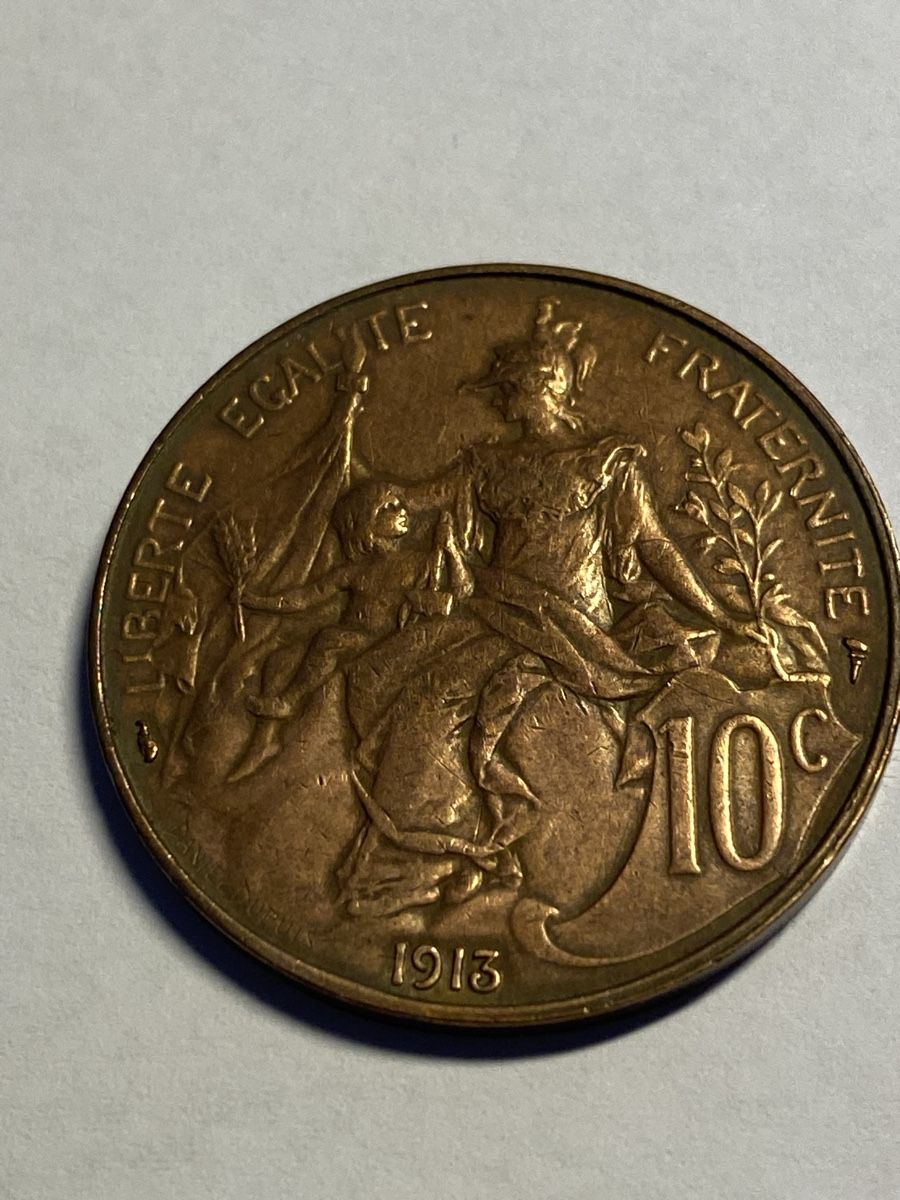 Tutti le monete: France, 10 centimes 1913 bronze – Usato da Corsier-sur-Vevey venduto da Ginoarturo 1