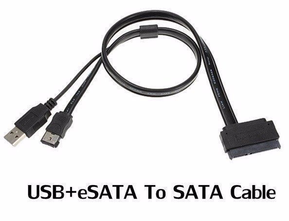 Kabel: USB + eSATA zu SATA 22pin Kabel – Neu und originalverpackt aus Unterägeri von RmOnline 1