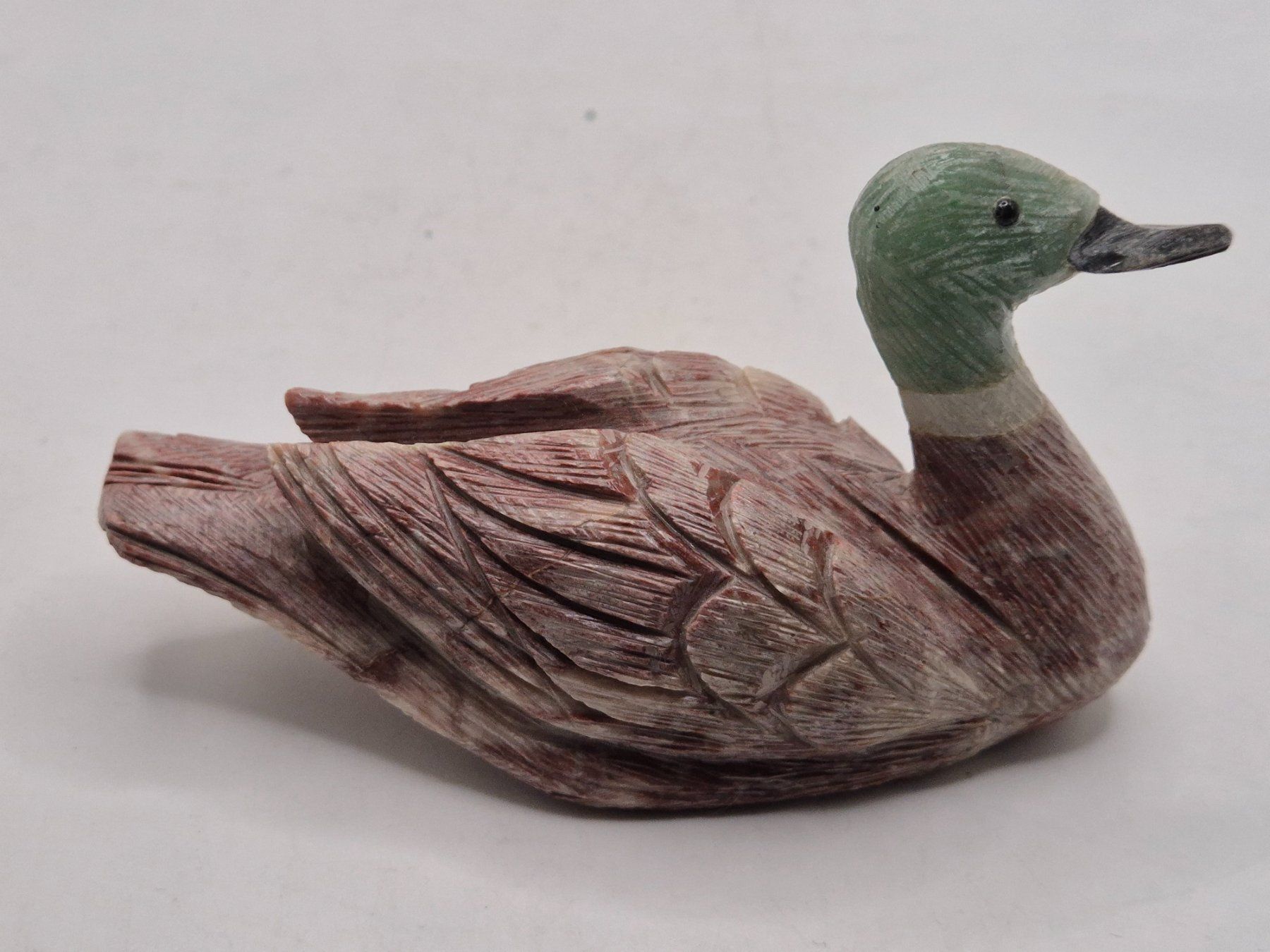 Minerali & Pietre curative: ⭐ Ente aus Jaspis & Aventurin Edelsteinfigur Unikat – Nuovo e nell'imballaggio originale da Winterthur venduto da LukasMineralienOase 1