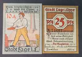 10 + 25 PFENNIG / LAGE 1921