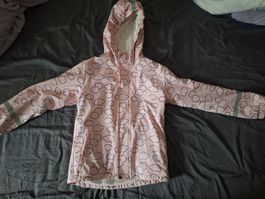 Rosa Regenjacke mit Wolkenmuster, Grösse 140, Top Zustand