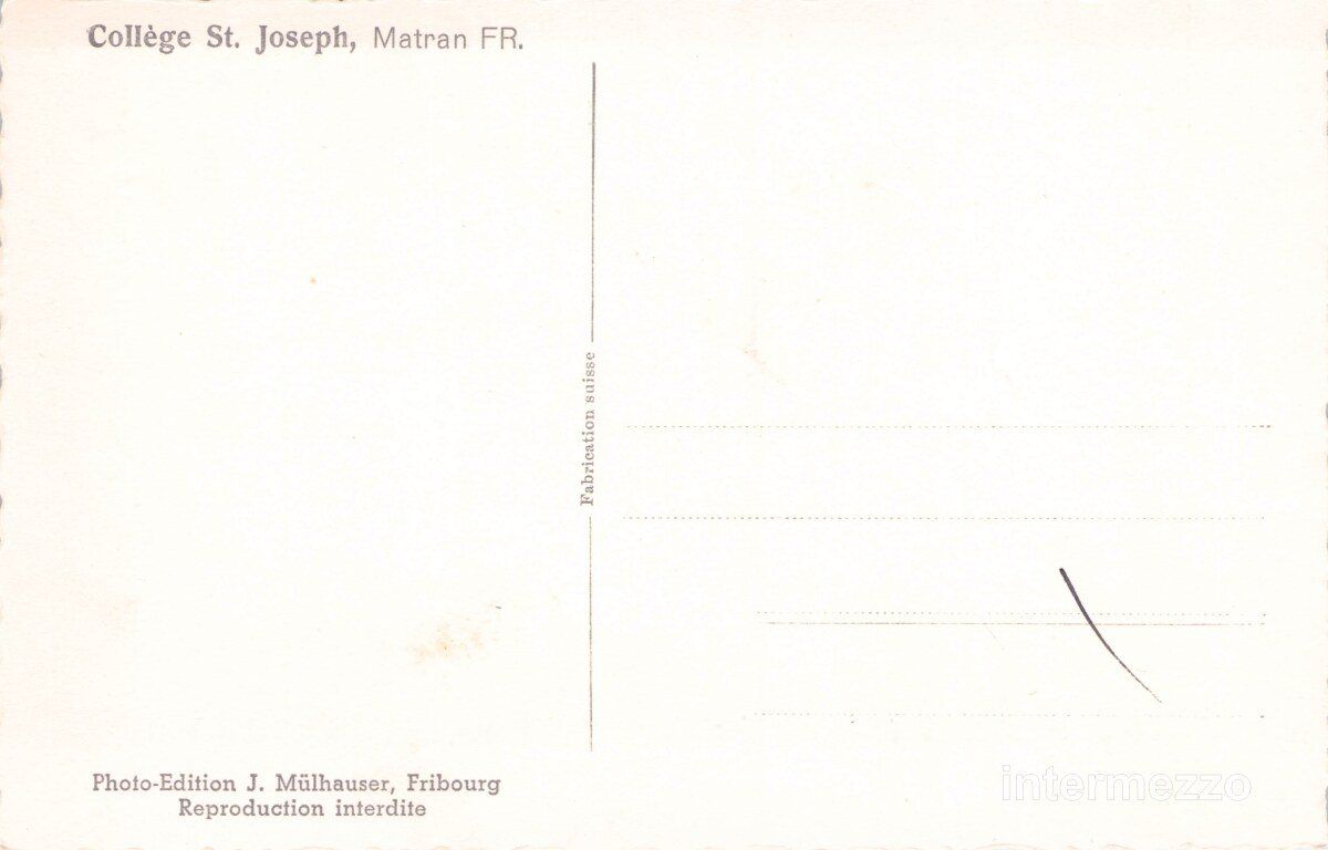 Cartoline postali: Matran FR // Collège St. Joseph // Sommer – Usato da Basel venduto da intermezzo12 1