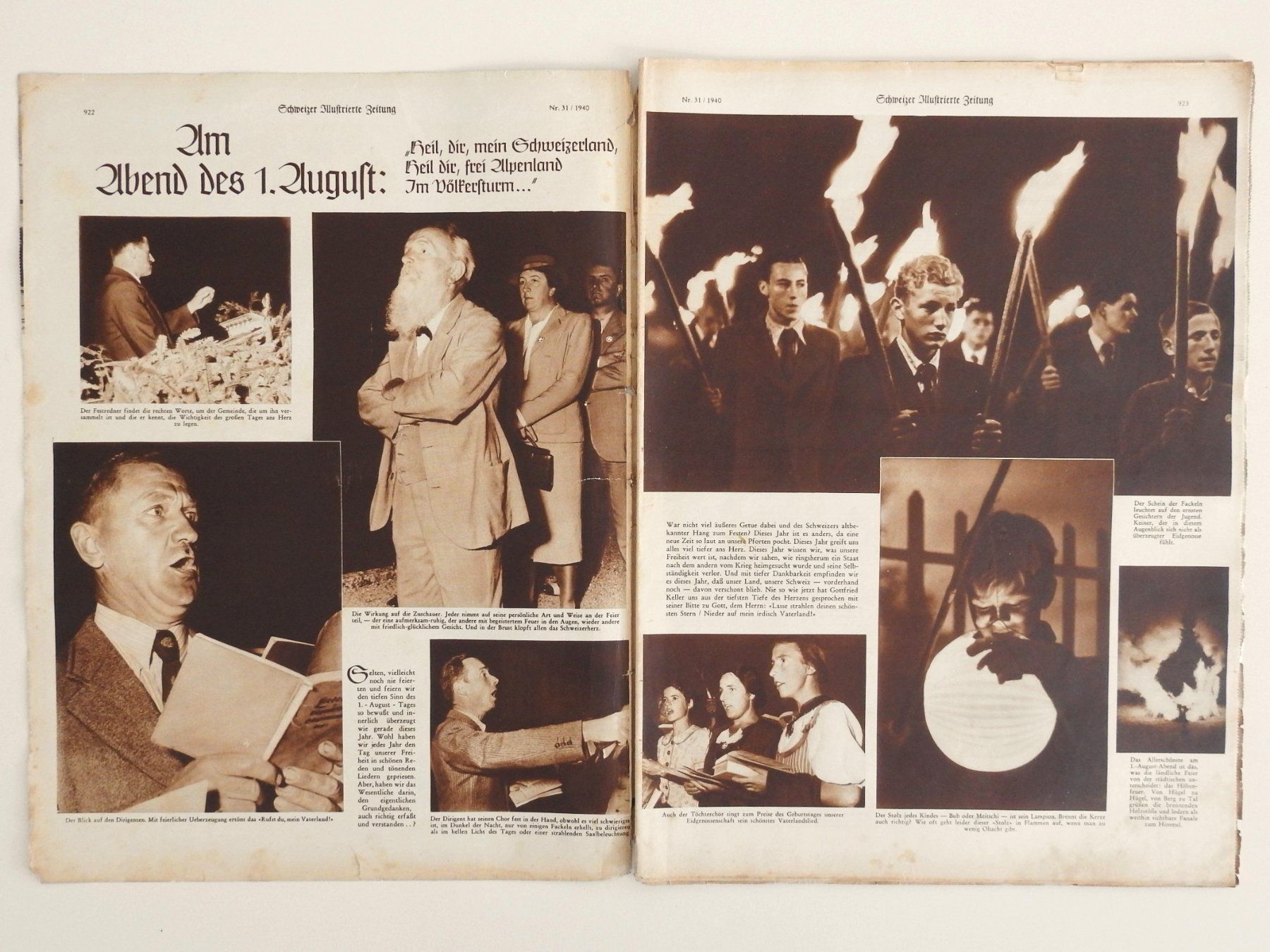 Riviste & Magazine: Schweizer Illustrierte Zeitung, 1940, Sondernummer 1. Aug. – Usato da Büttenhardt venduto da LexyMara 1